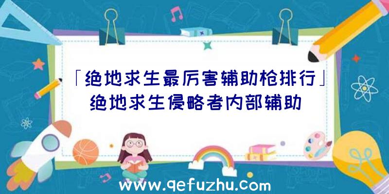 「绝地求生最厉害辅助枪排行」|绝地求生侵略者内部辅助